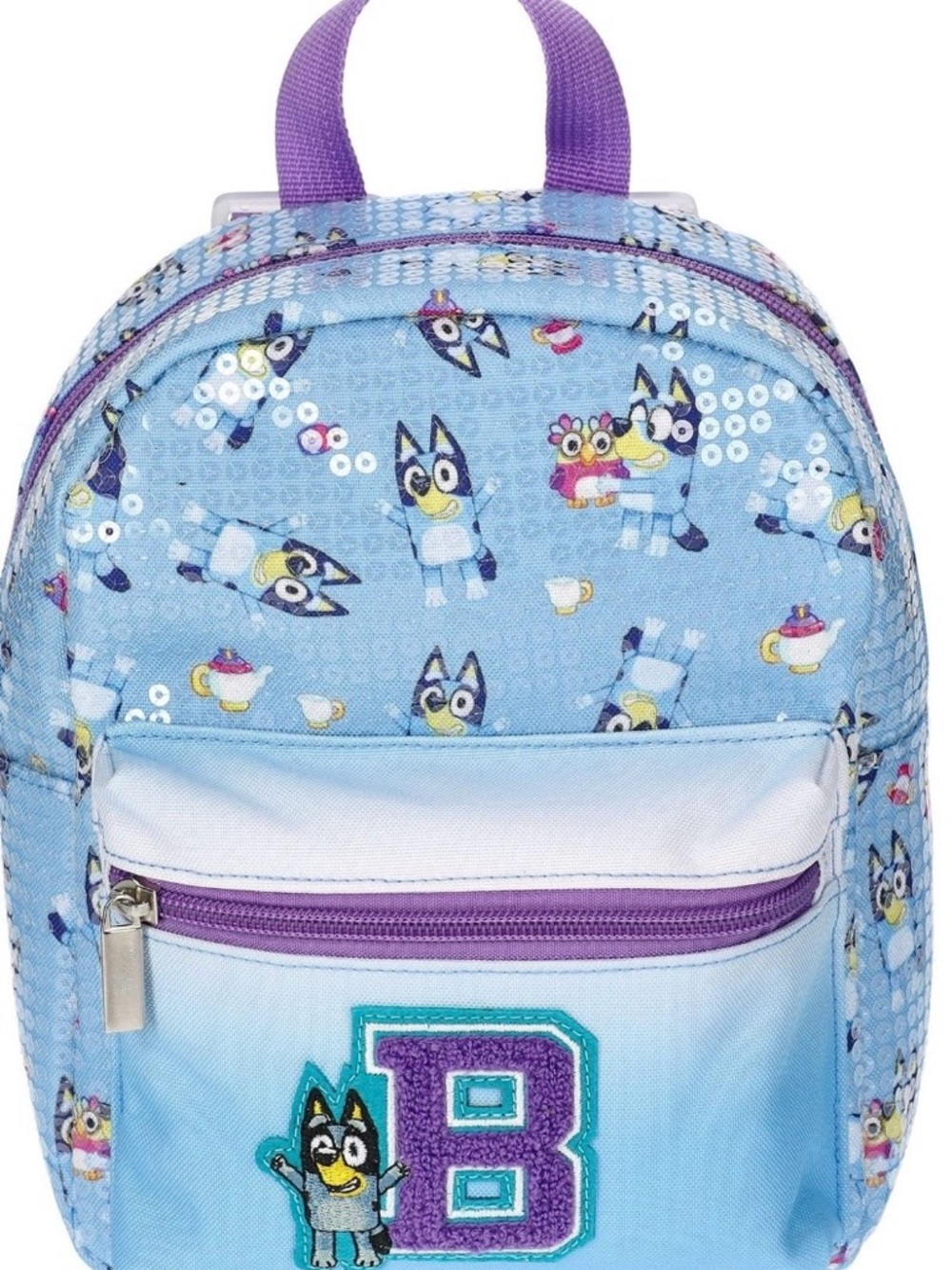 Bluey Kids Mini Backpack with Purple Accents - Blue Mini Backpack
